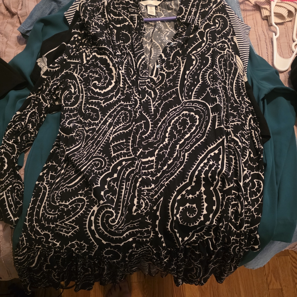 Black and White Paisley Dress